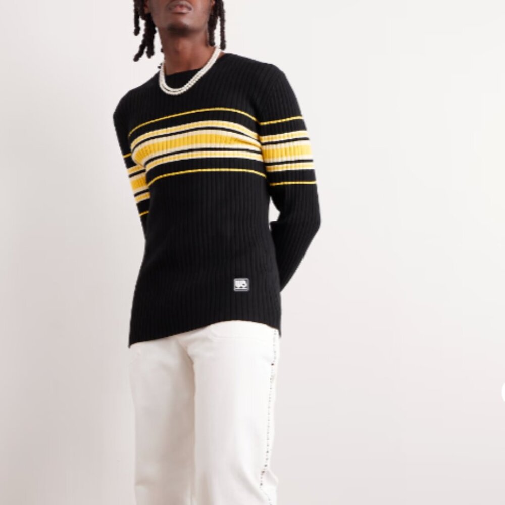 BNWT AW23 WALES BONNER WOOL AND LYCRA KNIT SWEATER S